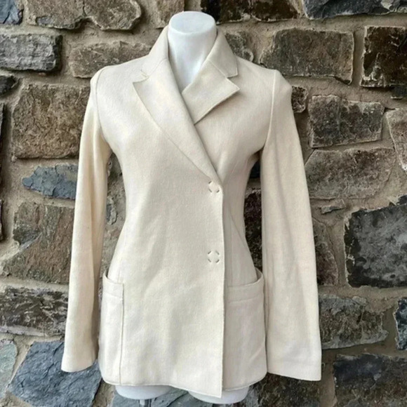 ACNE STUDIOS Ivory Slim Boil jacket size 36/S - Picture 1 of 11